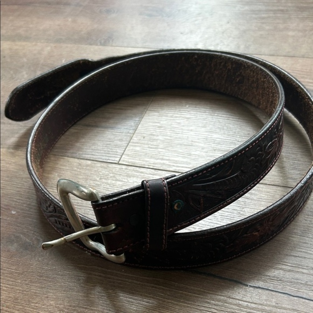Resistol Vintage Brown Leather Men's Belt !